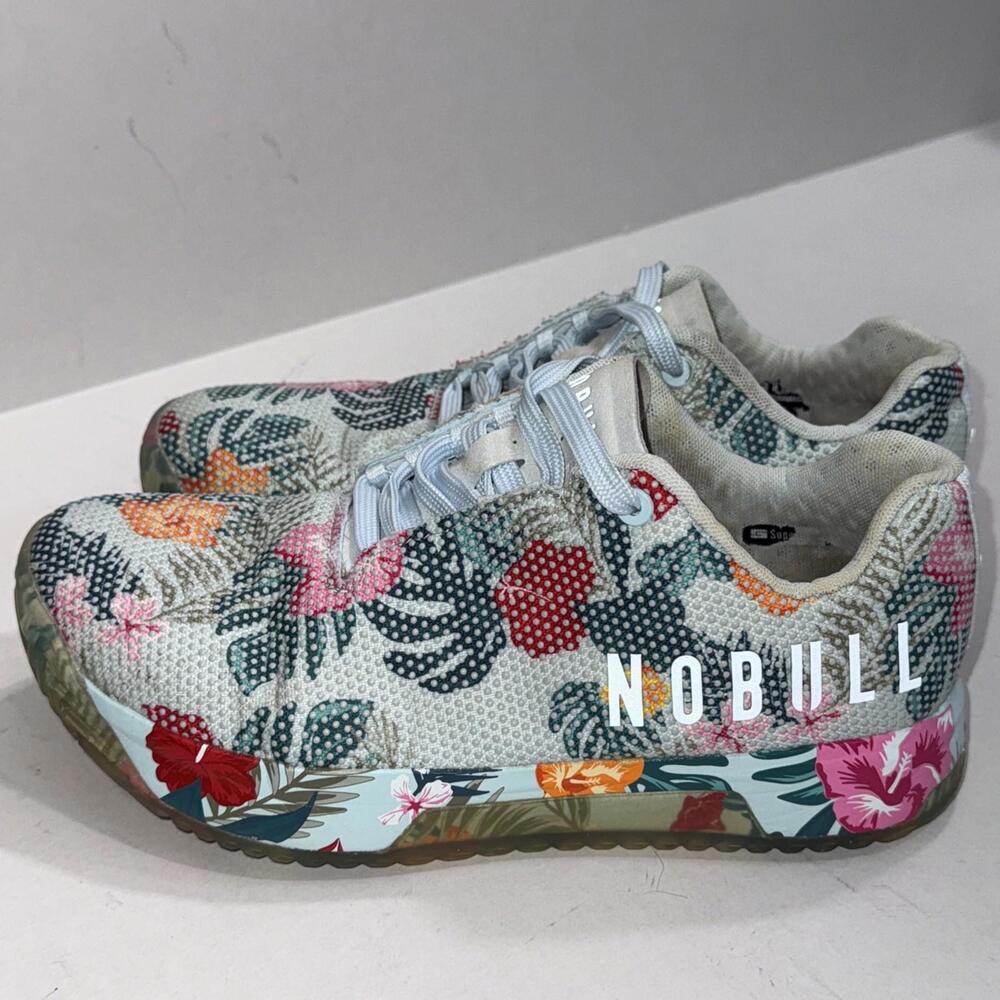 Women's No Bull Outwork Edge Impact Sneakers Blue Floral Athletic Shoes Size 8.5 - Picture 15 of 15